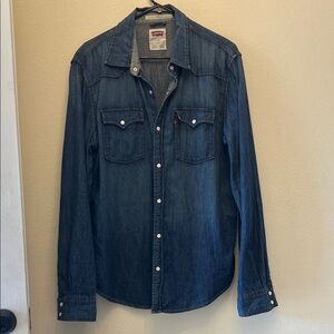 Levi's Dark Blue Button-Up Shirt